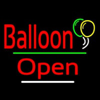 Open Balloon Green Line Leuchtreklame