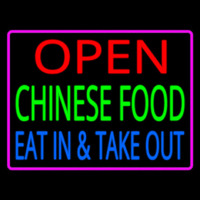 Open Chinese Food Eat In Take Out Leuchtreklame