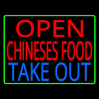 Open Chinese Food Take Out Leuchtreklame