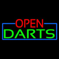 Open Darts With Blue Border Leuchtreklame