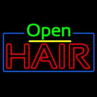 Open Double Stroke Hair Leuchtreklame