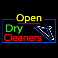 Open Dry Cleaners Logo Leuchtreklame