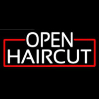 Open Haircut Leuchtreklame