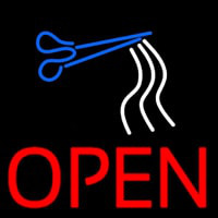 Open Haircut Leuchtreklame