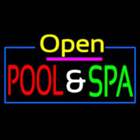 Open Pool And Spa Leuchtreklame