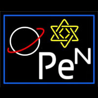 Open Psychic Blue Border Leuchtreklame