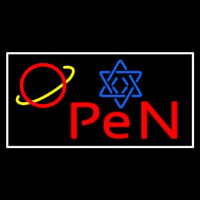 Open Psychic White Border Leuchtreklame