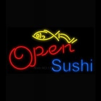 Open Sushi Fish Leuchtreklame