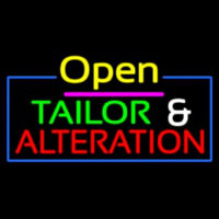 Open Tailor And Alteration Leuchtreklame