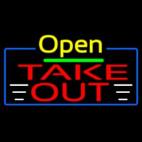 Open Take Out Leuchtreklame