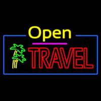 Open Travel Leuchtreklame