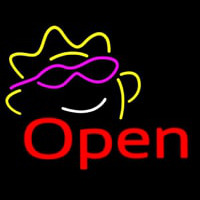 Open W Sun Logo Leuchtreklame