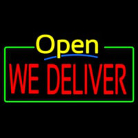 Open We Deliver Leuchtreklame