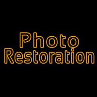 Orange Photo Restoration Leuchtreklame