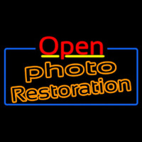 Orange Photo Restoration With Open 4 Leuchtreklame