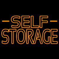 Orange Self Storage Block With Border Leuchtreklame