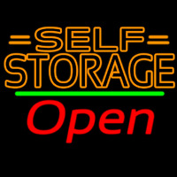 Orange Self Storage Block With Open 2 Leuchtreklame