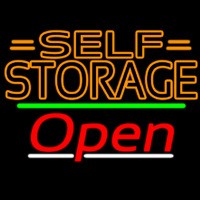Orange Self Storage Block With Open 3 Leuchtreklame