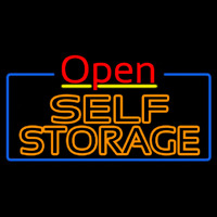 Orange Self Storage Block With Open 4 Leuchtreklame