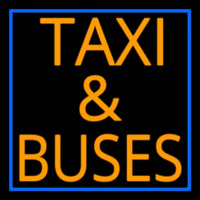Orange Ta i And Buses With Border Leuchtreklame