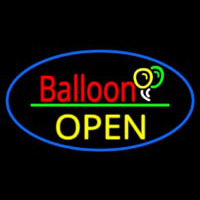 Oval Block Open Balloon Leuchtreklame