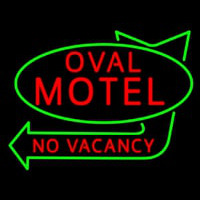 Oval Motel No Vacancy Leuchtreklame