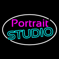 Oval Portrait Studio Leuchtreklame