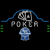 Pabst Blue Ribbon Poker Ace Cards Beer Sign Leuchtreklame
