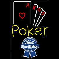 Pabst Blue Ribbon Poker Ace Series Beer Sign Leuchtreklame