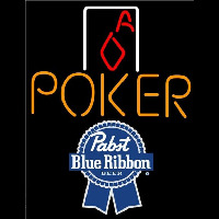 Pabst Blue Ribbon Poker Squver Ace Beer Sign Leuchtreklame