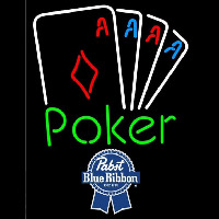 Pabst Blue Ribbon Poker Tournament Beer Sign Leuchtreklame