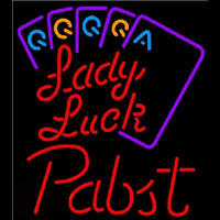 Pabst Lady Luck Series Beer Sign Leuchtreklame