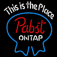 Pabst Light This is the Place Beer Sign Leuchtreklame