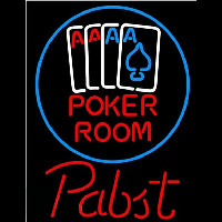Pabst Poker Room Beer Sign Leuchtreklame