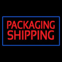 Packaging Shipping Blue Rectangle Leuchtreklame