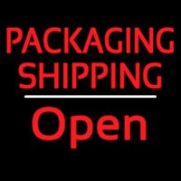 Packaging Shipping Open White Line Leuchtreklame