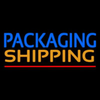 Packaging Shipping Red Line Leuchtreklame