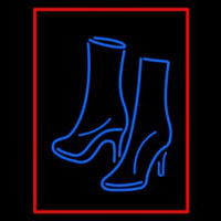 Pair Of Boots With Red Border Leuchtreklame
