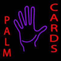 Palm Card Hands Leuchtreklame