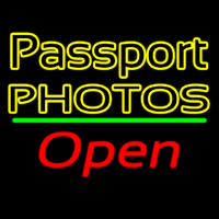 Passport Photos Block With Open 2 Leuchtreklame
