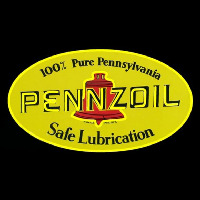 Pennzoil Logo Safe Lubrication Leuchtreklame