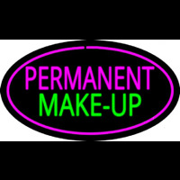 Permanent Make Up Oval Pink Leuchtreklame