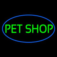 Pet Shop Oval Blue Leuchtreklame
