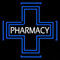 Pharmacy Inside Plus Logo Leuchtreklame