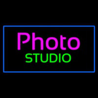 Photo Studio Blue Rectangle Leuchtreklame