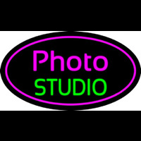 Photo Studio Purple Oval Leuchtreklame