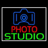 Photo Studio With Camera Logo Leuchtreklame