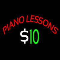 Piano Lessons Dollar Leuchtreklame