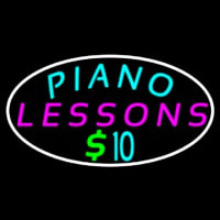 Piano Lessons Dollar Leuchtreklame