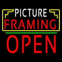 Picture Framing With Frame Open 1 Logo Leuchtreklame